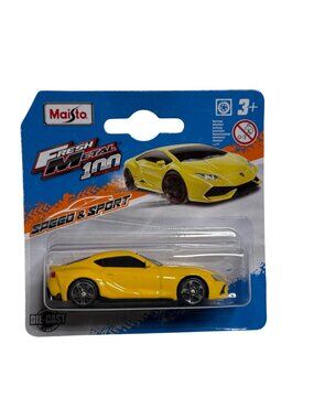 Maisto Toyota Supra Yellow 1:64 Diecast Fresh Metal New NOC